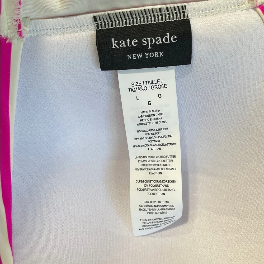 kate spade striped pink bandeau bikini top - Picture 4 of 7